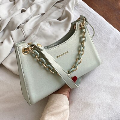 Unieke okseltas & ketting vierkante tas schoudertas breedte 28cm hoogte 17cm dikte 7cm: Groente