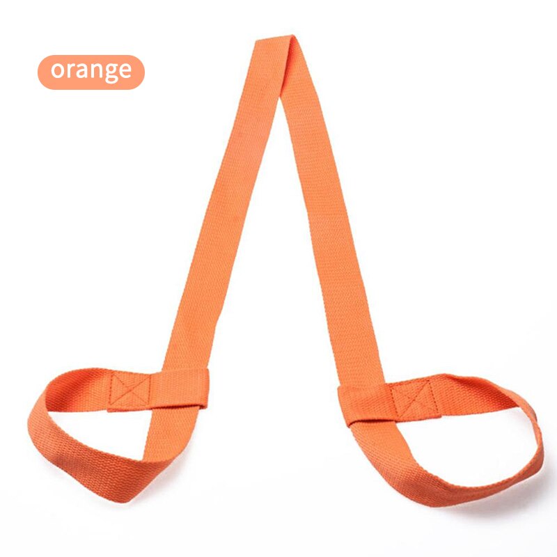 Bomulds holdbart yoga bælte justerbar sportssejl skulder yogamåtte bælte bælte træning bære talje skulder bære stropper: Orange
