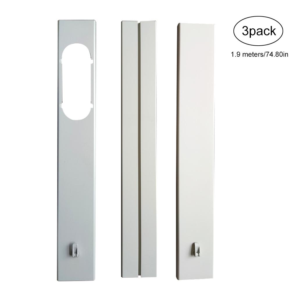 2/3Pcs Window Slide Kit Portable Air Conditioner Vent Adapter Window Plate Exhaust Hose Connector Duct Adapter Tube Hand Tools: 1.9M