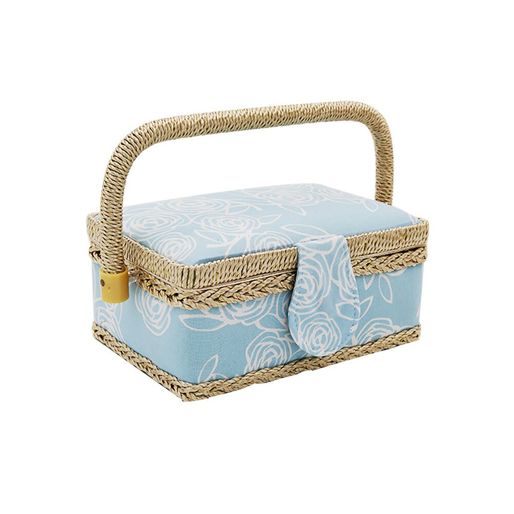 Craft Sewing Tool Needle Thread Basket Fabric Household 3 Colors Sewing Box Organizer with Sewing Accessories