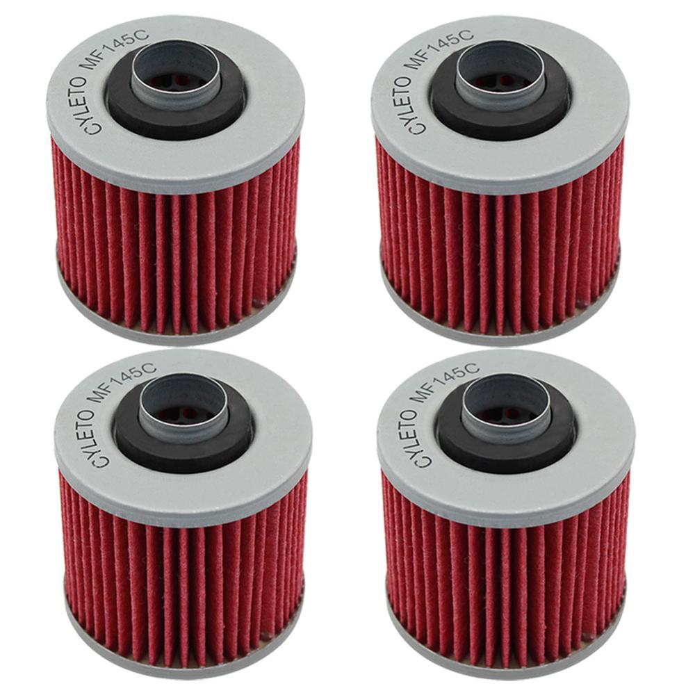 Filtro de aceite para YAMAHA XV535 XV 535 VIRAGO 1987-2002 TDM850 TDM 850, 1991-2002 YFM600 YFM 600 GRIZZLY 600, 1998-2001: 4pcs-red