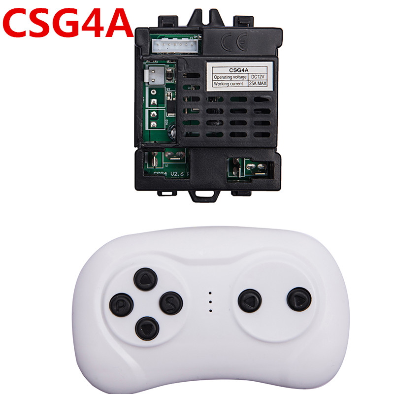 Coche de juguete para bebé CSG4A, control remoto y receptor bluetooth, con función de arranque suave: Rojo
