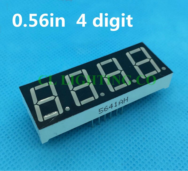 0.56inch 4bit Common anode Digital Tube green LED Digit Display 7 Segment 0.5inch 0.5 0.56 inch 0.56'' 0.56in. 4 Four bit