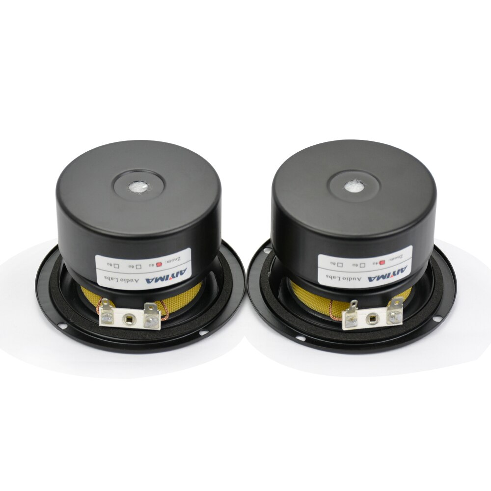 Aiyima - 2 altavoces estéreo de graves y medios de 3 pulgadas, subwoofer de 4/ 8 ohmios y 25w subwoofers de rango completo para cine en casa, altavoces hifi diy