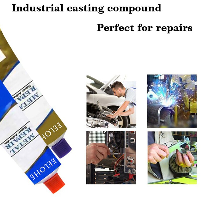Industrial Heat Resistance Cold Weld Metal Repair Paste AB Adhesive Gel For Metals Multiple Surfaces