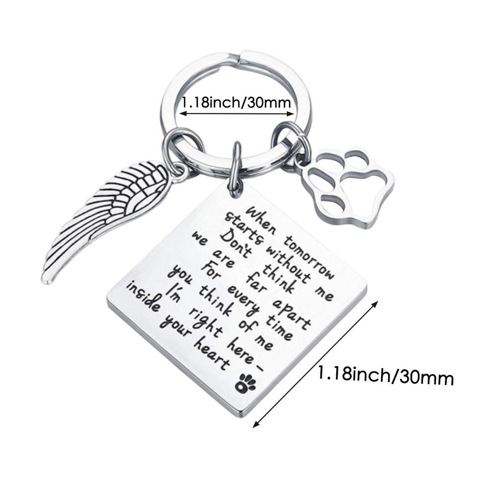1Pcs Pet Memorial Sleutelhanger Voor Honden Katten Verlies Van Huisdier Sympathie Diy Ambachten Herinnering Sieraden Sleutelhangers