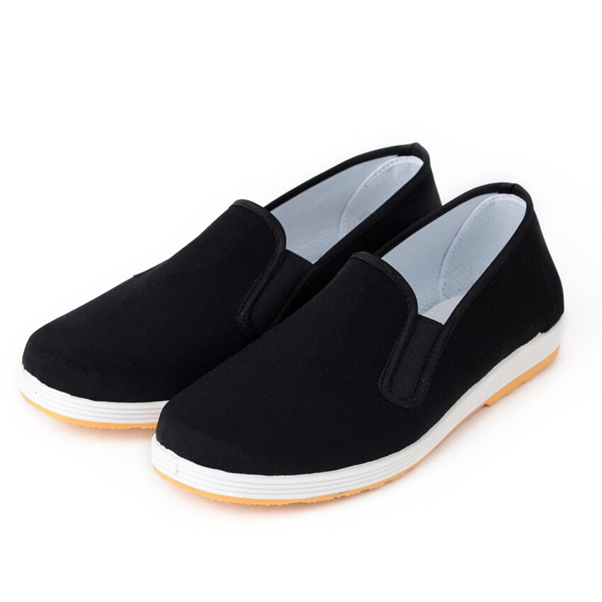 Zapatos de Kung Fu para hombre, calzado de lona de estilo chino tradicional, Tai Chi, Bruce Lee, Retro, negro, Wushu, 35-45