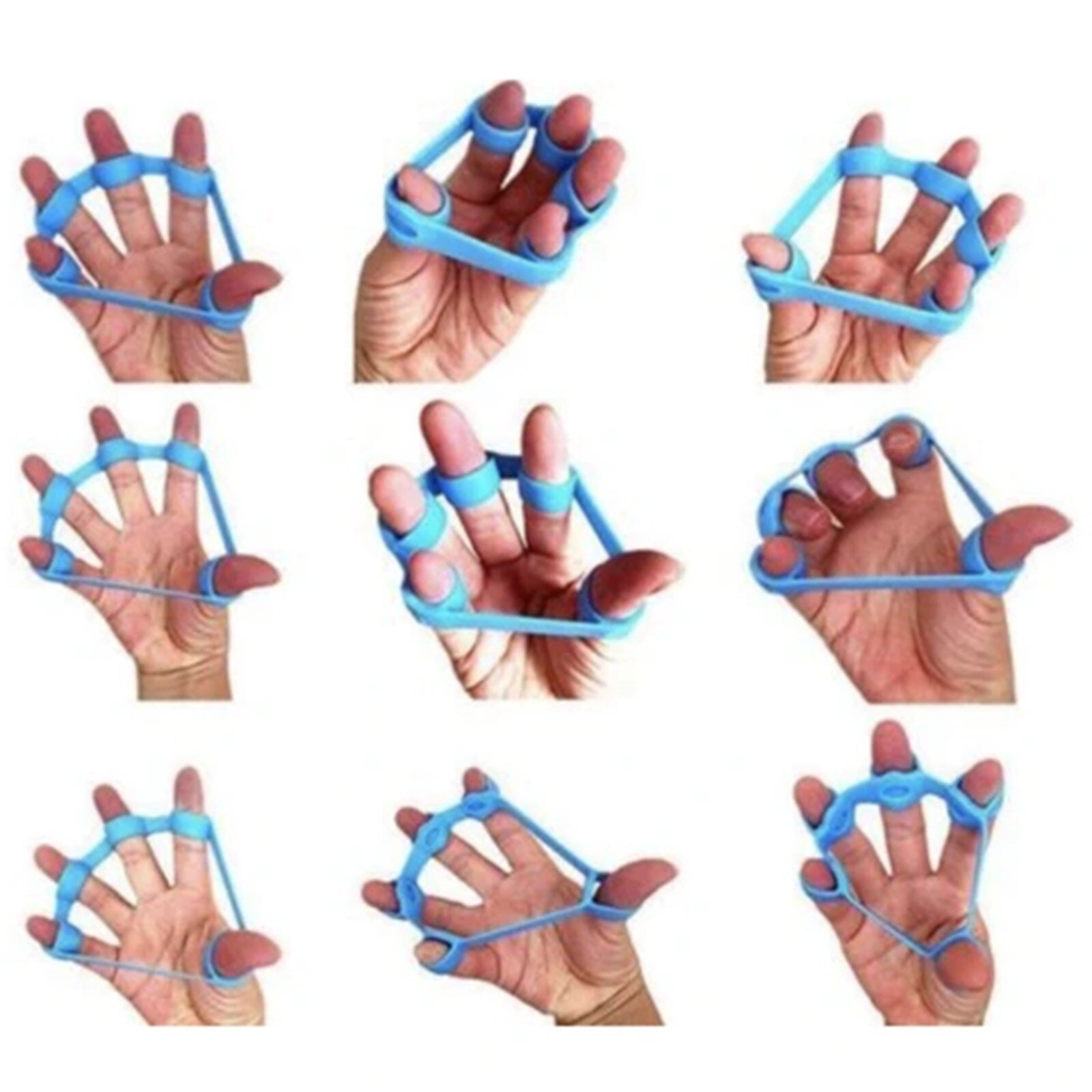 Finger Grip Silicone Ring Exerciser Antistress Resistance Band Fitness Stretcher 3 Levels Finger Sensory Toy for Autism ADHD
