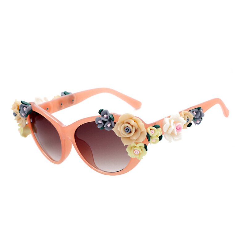 Charmerende flower cat eye solbriller kvinder oculos vintage cat eye briller mærke herre briller nuancer  uv400 o259