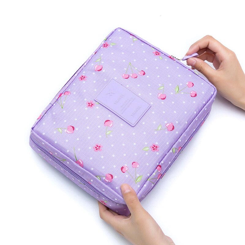 Waterproof Travel Makeup Large Capacity Storage Bag Men and Women Travel Portable Wash Cosmetic Bag Travel Accessories: PurpleTao