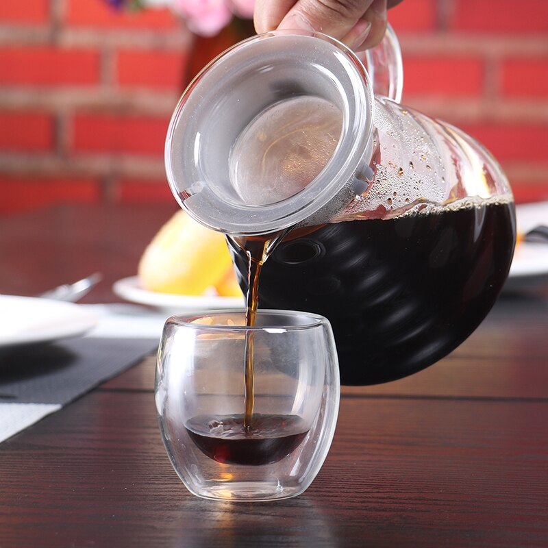 Giet over koffiezetapparaat hittebestendig borosilicaatglas handgemaakte koffiepercolator koffiefilter 400ml/600ml