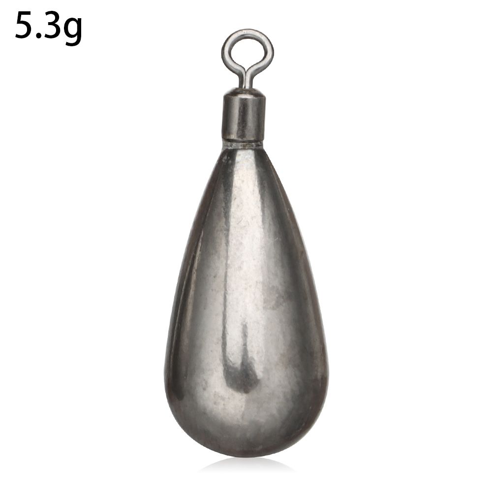 0.9-14g Tungsten Fishing Sinker Tear Shot Weights Sinker Bass Carp Fishing Tackle Quick Release Casting Fish Hook Connector: 5.3g