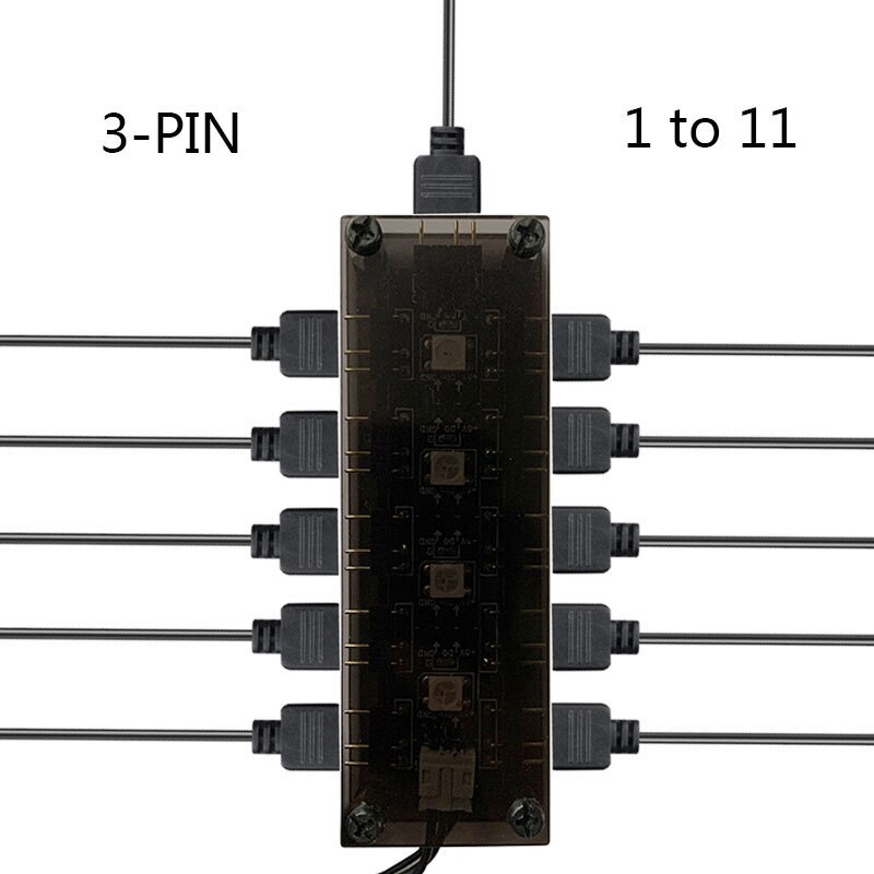 Graphics Card Holder ARGB +5VD G/3PIN AURA Synchronous Symphony GPU #STEELSERIES Pollution LED Lamp Chassis DIY Decoration