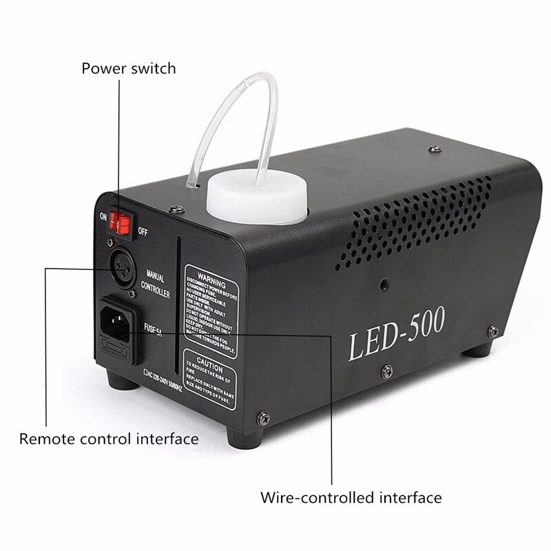 thumbnail image 2 of Fog Machine 3 Pack Remote Control Replacement Part And Receiver 3 Pins Round Plug 13 Colors Wireless And Wired Remote With Fuse Protect For 400W 500W For Halloween Christmas Smoke Machine 2 of 11
