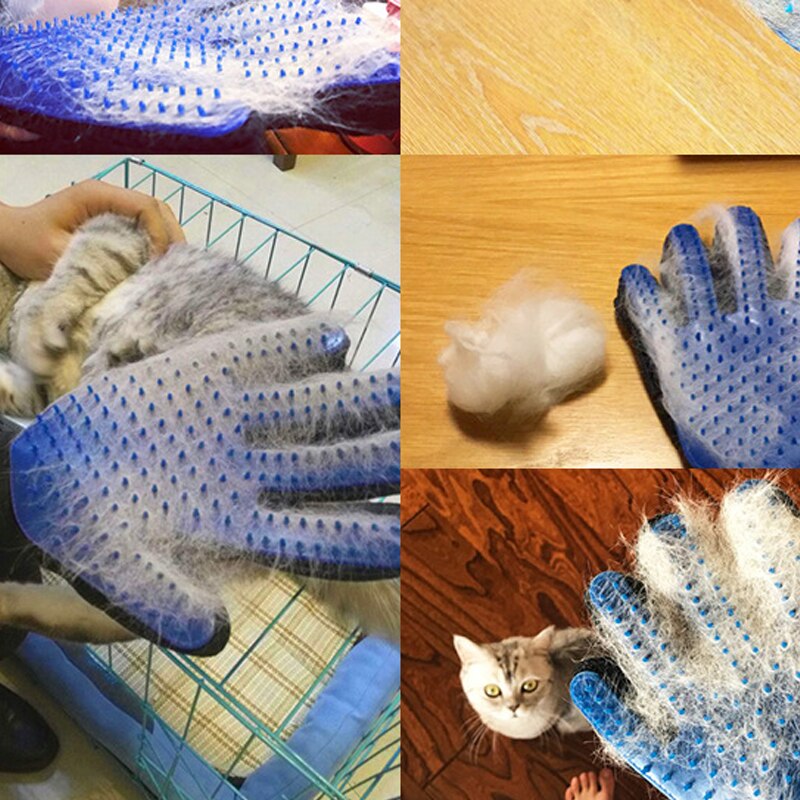 Haustier Hund Pflege Handschuh Silikon Reinigung Pinsel Hunde Katzen Handschuh Haar Pinsel Kamm Handschuhe Haustier Reinigung Liefert Hund Zubehör