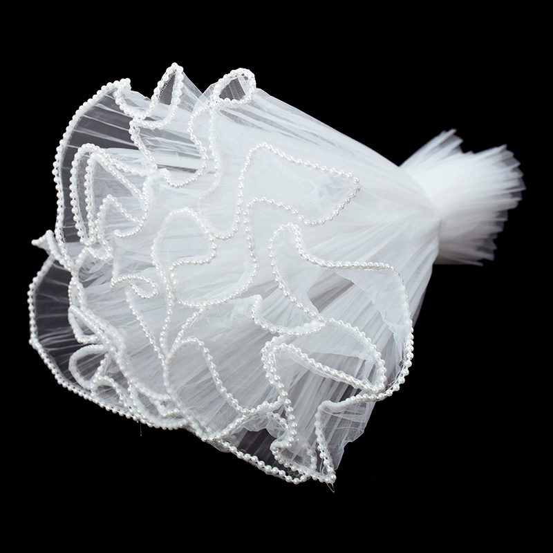 4 Yards Blumenverpackung Wellengarn Hochzeit Party Dekor handgemachte DIY Geschenkverpackung liefert Rosenstrauß Verpackung Papier Spitze Mesh: Licht Grau