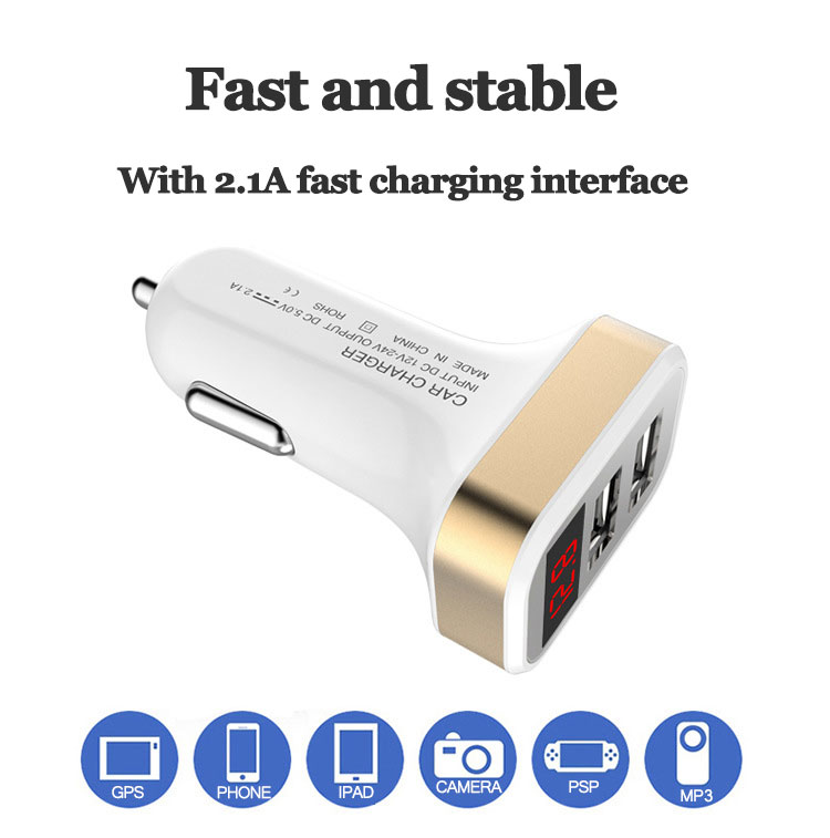 Car Battery Charger Unit Mini Car Starter 2 USB Output Car Charger 5V 2.1A Fast Charging For Iphone Samsung Huawei