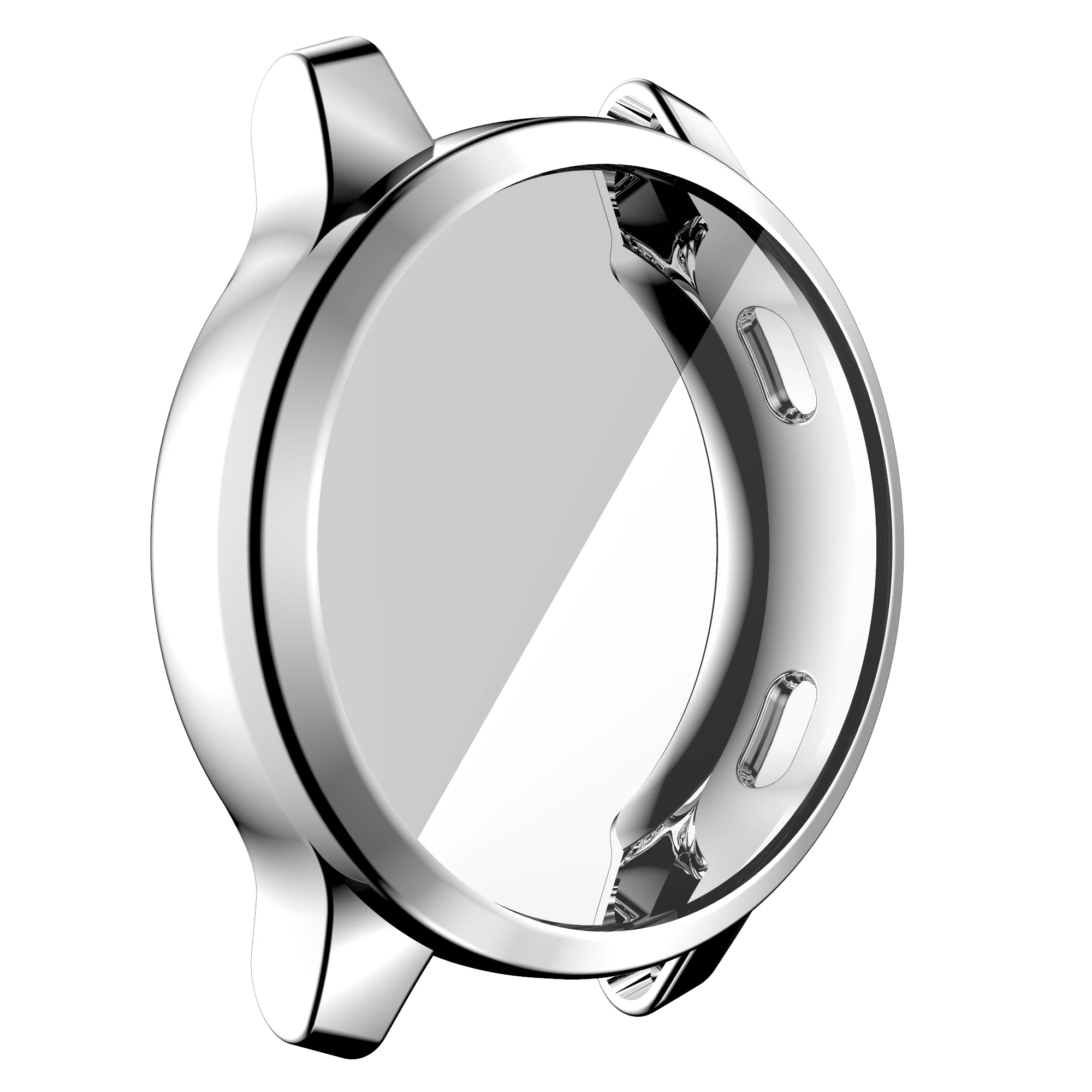 Protector Case For Garmin Venu 2 / 2S /2Plus /Garmin Venu 3 3S For Garmin Vivoactive 4S 4 /Garmin active4 Screen Protector Cover: L / Silver