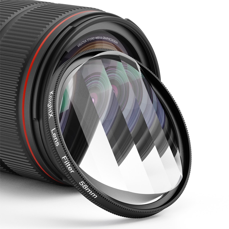 Knightx lineær prisme filter 52mm 58mm 67mm 77mm kamera linse til canon nikon cpl uv nd variabelt antal objekt vedio