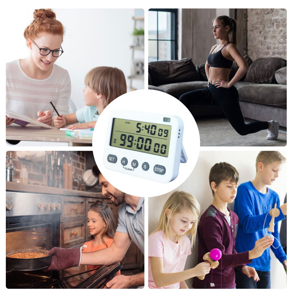 Timer Thin LCD Digital Screen Kitchen Countdown Sleep Stopwatch Clock Timer Intervalometer Clock Supplies Tools