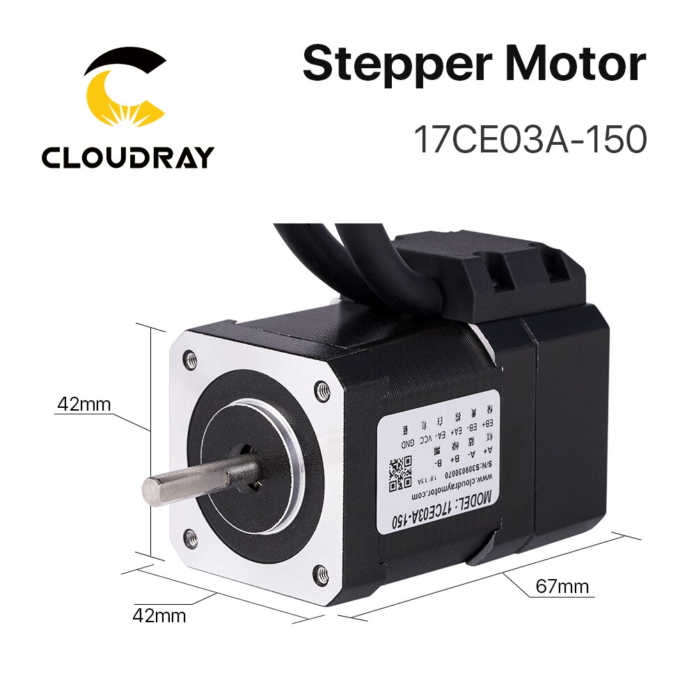 Cloudray-Motor paso a paso Nema 17, Servo Motor paso a paso de bucle cerrado con codificador para impresora 3D CNC, 0.3N.m 1.5A