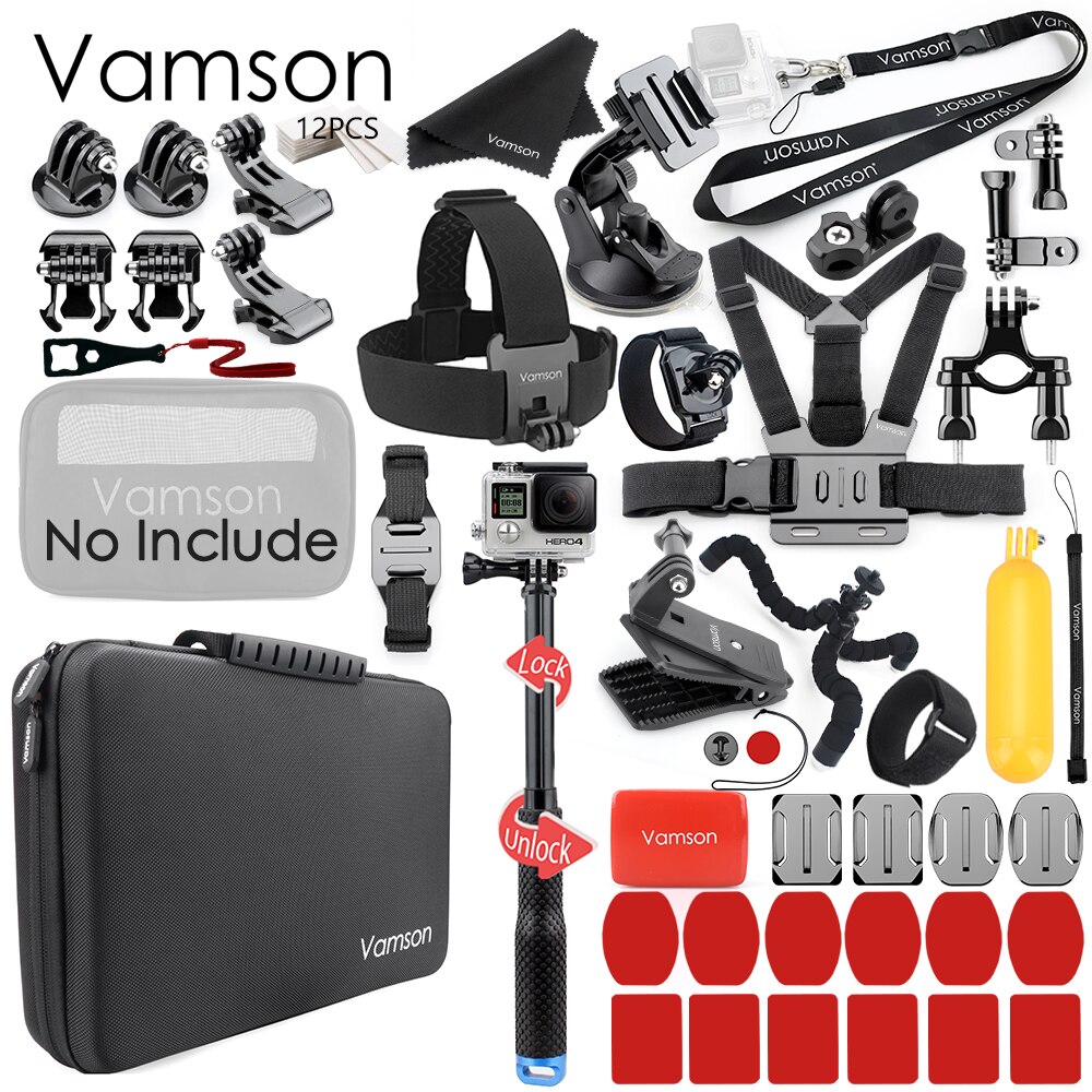 Vamson for Gopro Hero 8 7 6 5 4 Black for Xiaomi Yi 4K Lite for DJI OSMO Action Camera Waterproof Case Bag for SJCAM Eken VS86: VS86C