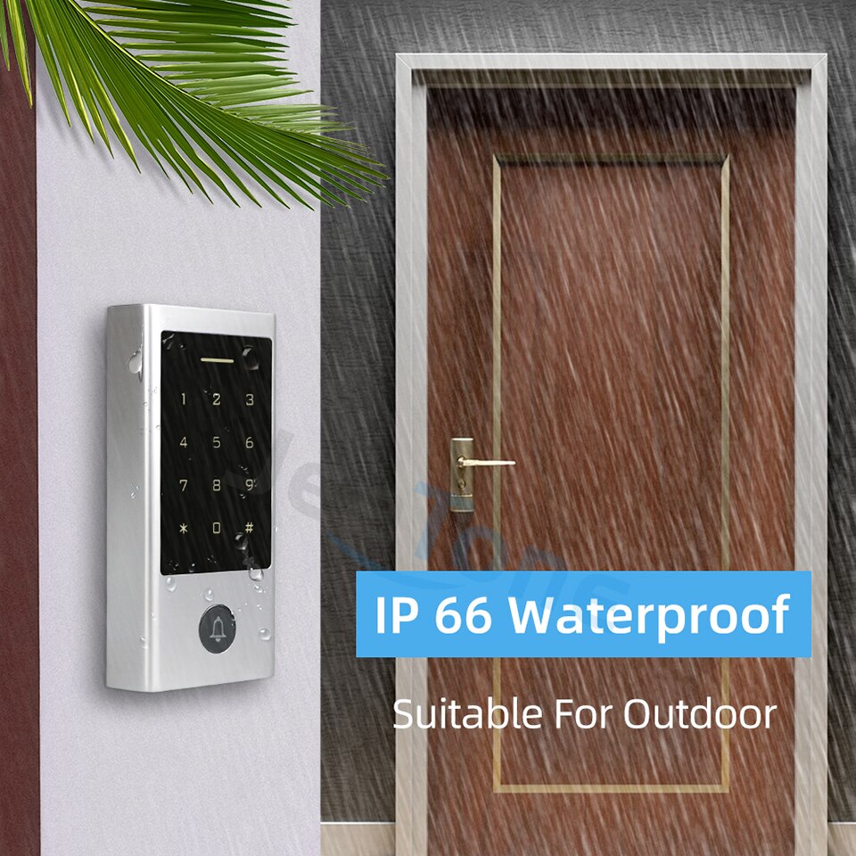 JeaTone 125KHz Card Access Control Keypad Reader IP66 Waterproof WG 26 Output DC12V Door Lock/Gate Opener(with Password Unlock)