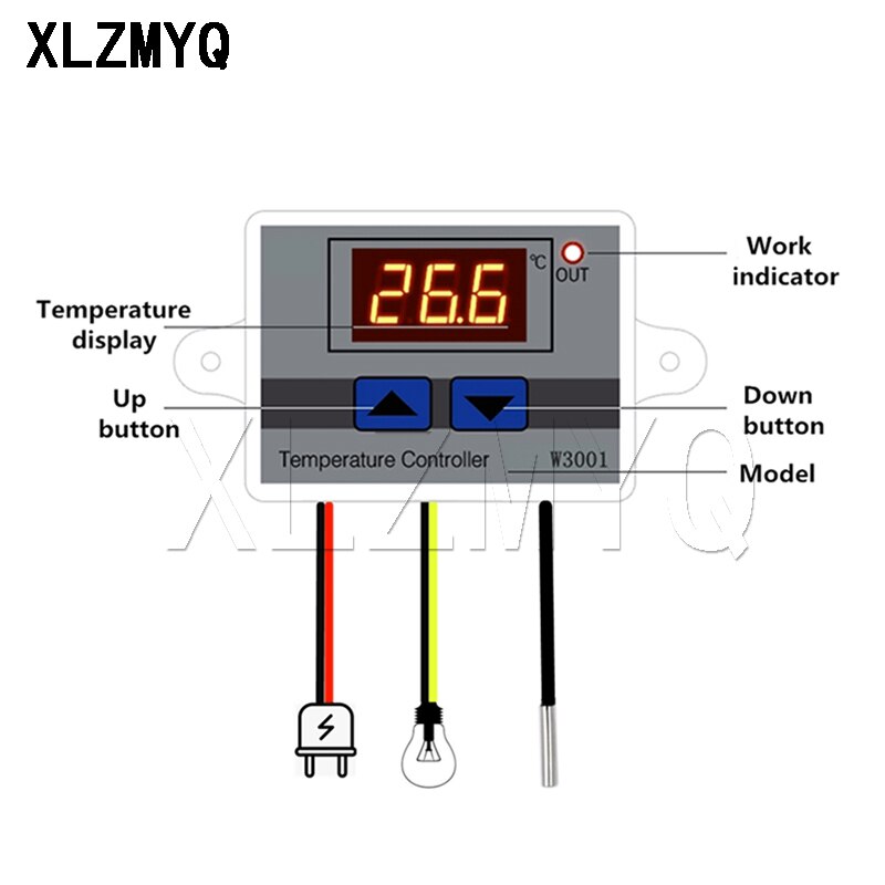 W3001 cyfrowy regulator temperatury termostat mikrokomputerowy przełącznik termometr nowy termoregulator 12/24/220V/110-220V,XH-W3001