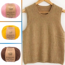 Gazzal Baby Alpaca Lana de ovillos para tejer a mano, 50 gramos 160 metros, Amigurumi, y tejido de, Crochet, Hilo de tejer, mercería, cuerda, Ropa, Deporte, Cardigan, Blusa, , Hobby, Palmie, Turquía -Bricolaje