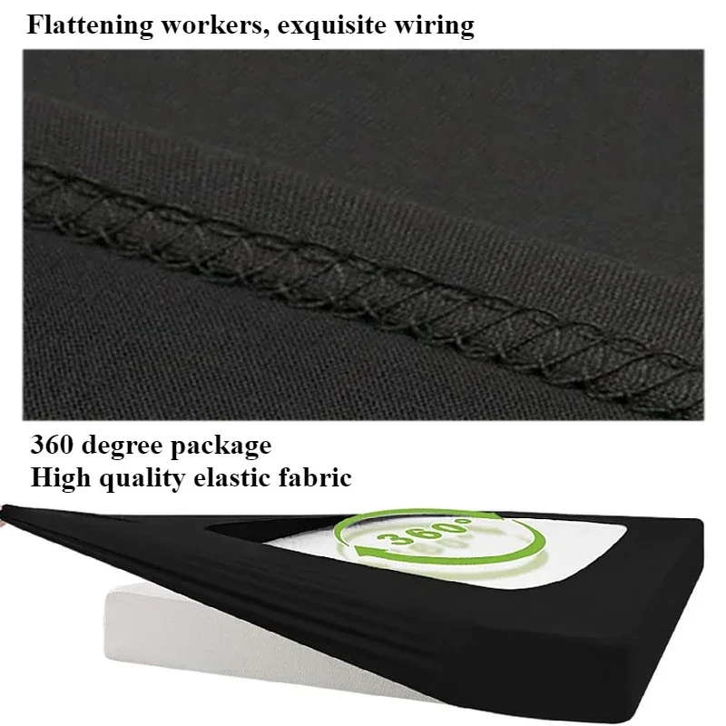 1 x box spring mattress covers in hotel quality, wrap-around bed skirts – mattress protector envelope – easy to install, twin/full/queen/king