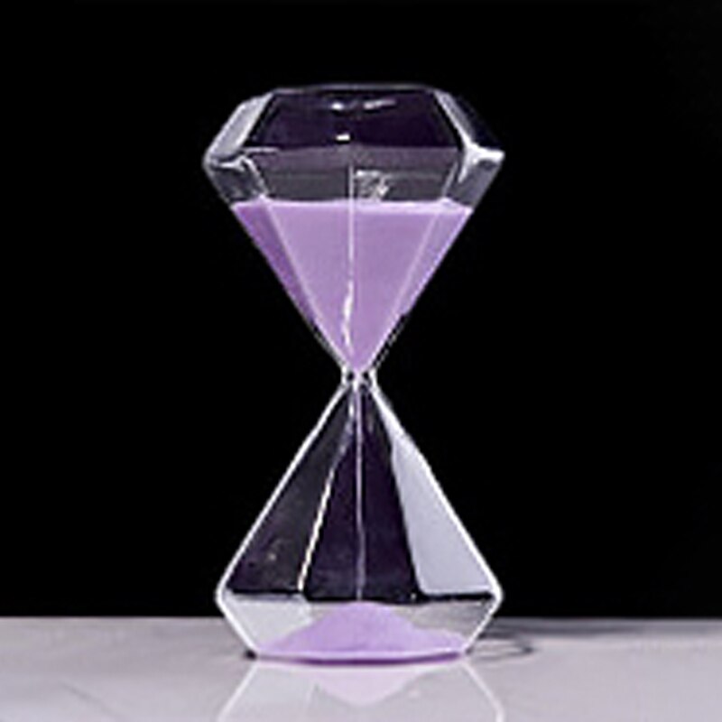 Clessidra in vetro creativo in muratura in stile nordico 30 minuti artigianato casa soggiorno scrivania decorazione accessori regali: lavanda viola
