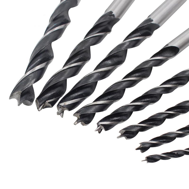 three-point woodworking drill bit perforating support drill electric drill rotary head wood plank hole special twist drill bit