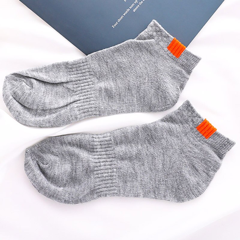 10 Stuks = 5 Paar/partij Zomer Katoen Man Korte Sokken Mode Ademende Man Boot Sokken Comfortabele Casual Sokken Mannelijke Witte: Gray 5pair