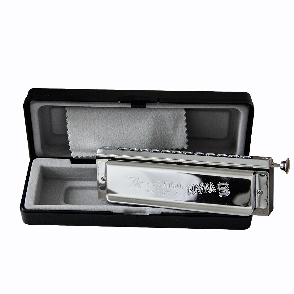 Swan Chromatic Harmonica Mouth Organ 12 Holes with 48 Tone Key of C Reed Swan