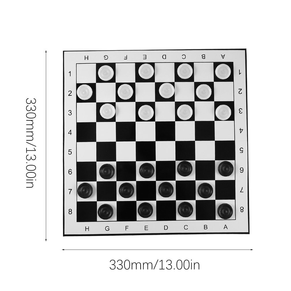 1 Set Ckeckers Durable Gefaltete Kunststoff Faltbare Zugluft Checkers Schach Checkers Set Für Kinder Kinder Erwachsene