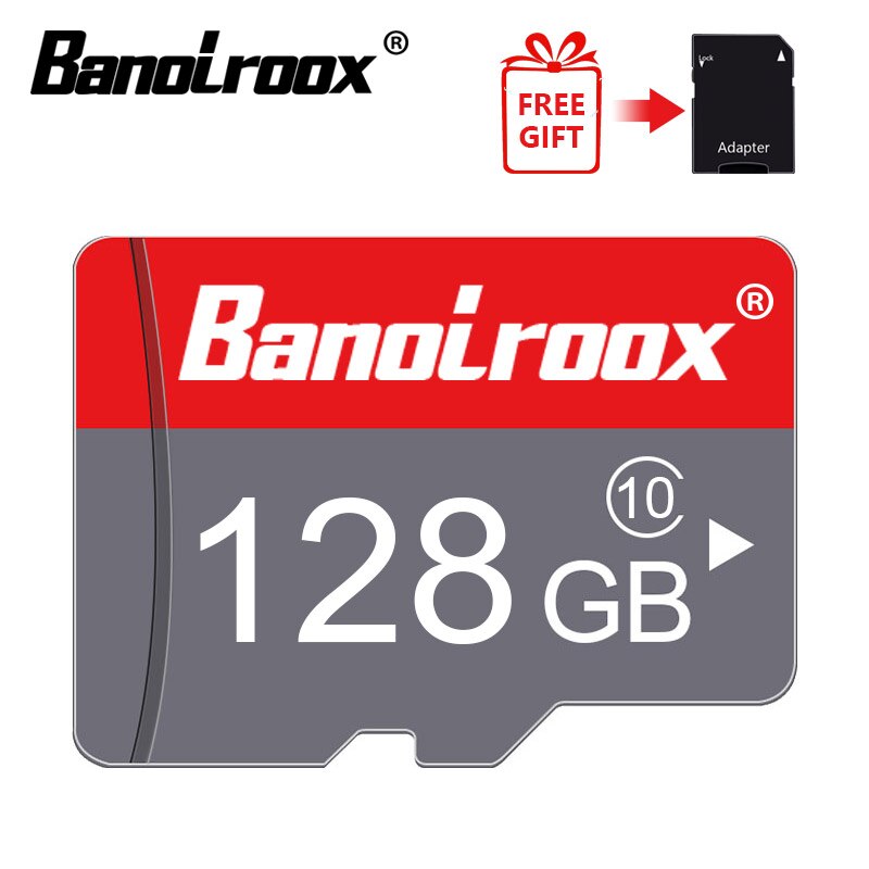 Banolroox Micro SD card 128GB флешка 8GB 16GB 32GB 64GB C10 карта памяти memory card microsd 128GB with adapter&card reader: 128GBadapter