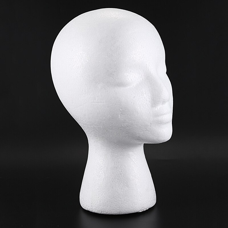 Styropor Schaum Mannequin Perücke Kopf Anzeige Hütte Kappe Perücke Halfter Weiß Schaum Kopf