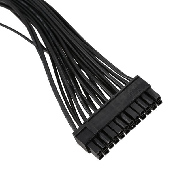 ATX Mining 30cm 24 Pin Dual PSU Power Supply Extension Cable for Computer Adaptor Cable Connector for Mining 24Pin 20+4pin