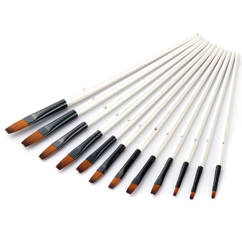 12pcs Artist Paint Brushes Set Acrylic Oil Watercolour Painting Craft Art Kit S55