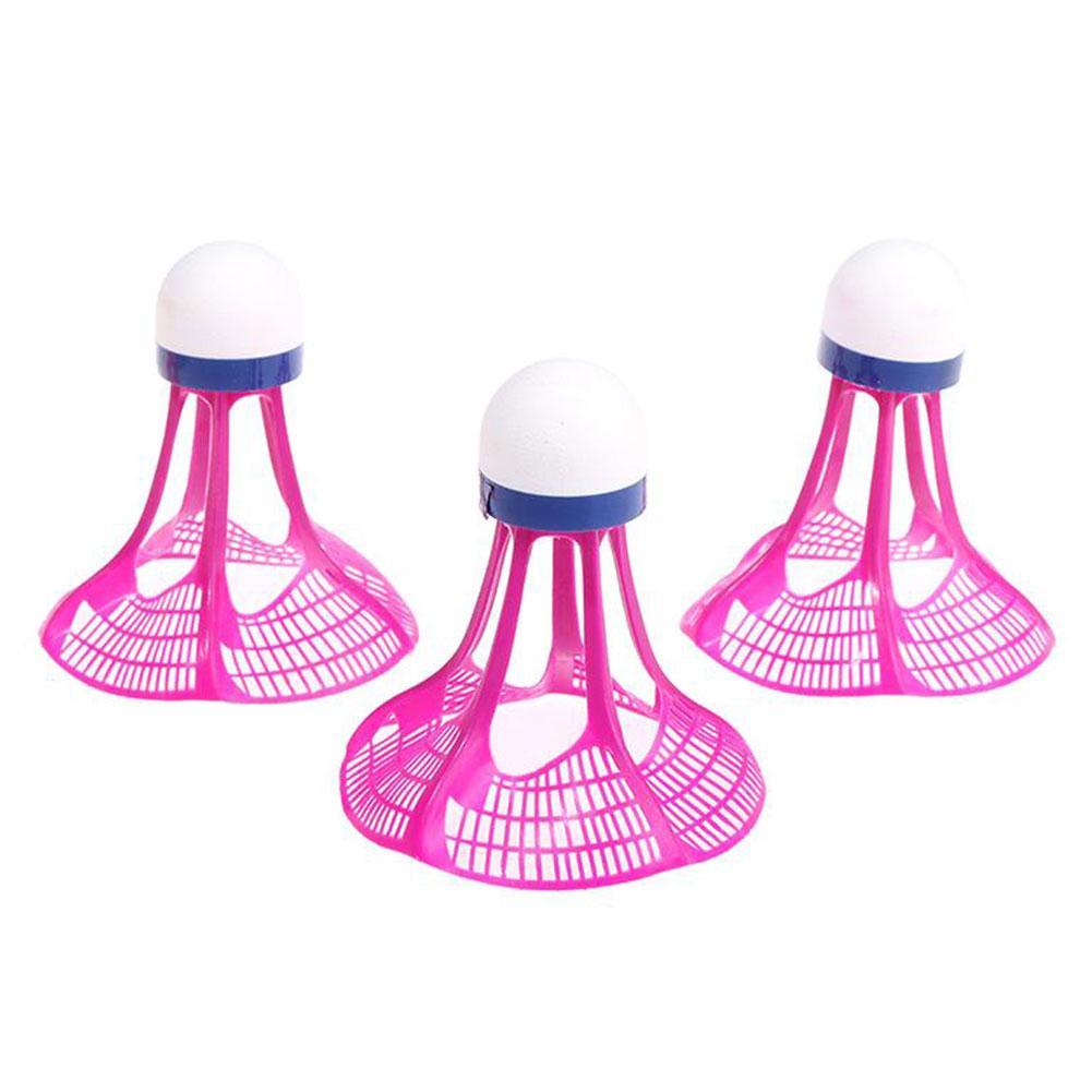 Original AirShuttle Outdoor Badminton AirShuttle Shuttlecock Nylon Resistance Stable Ball 3pcs/Pack Plastic Ball S1K2: Lavender