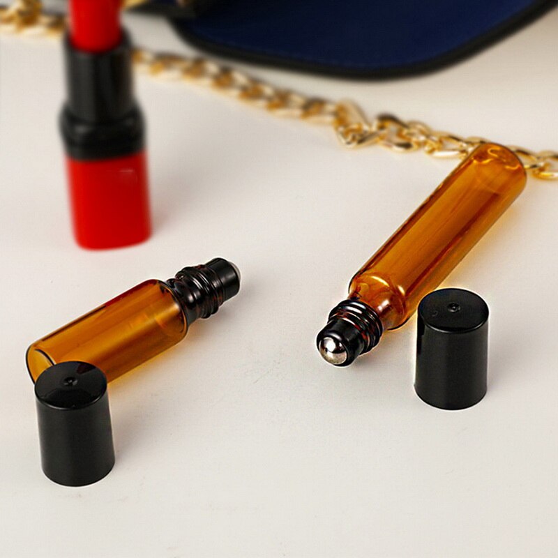 2ml, 3ml, 5ml, 10ml, bouteille en verre brun, cristal mince, petite bouteille de parfum d'huile brune, bouteille d'échantillon d'essai