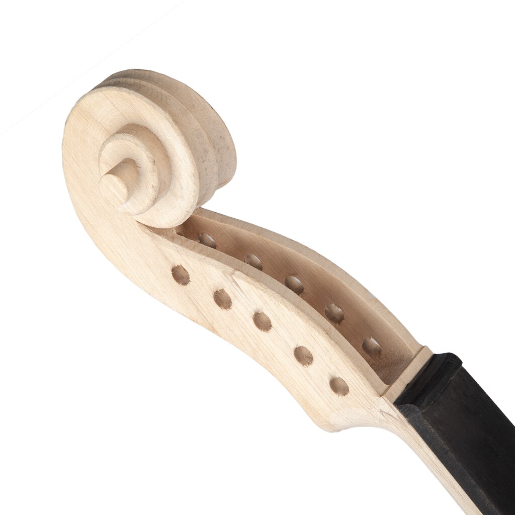 LOMMI Unfinished 5 String Violin Neck Attached Ebony Fingerboard DIY Violin Repair Making Luthier Acoustic Or Electric Violin