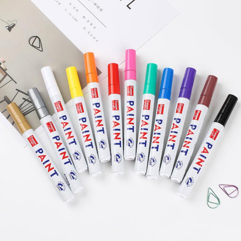 Peinture marqueur stylo étanche voiture pneu pneu bande de roulement métal Permanent peinture marqueur bricolage Art marqueur stylo voiture polonais voiture détaillant TSLM1