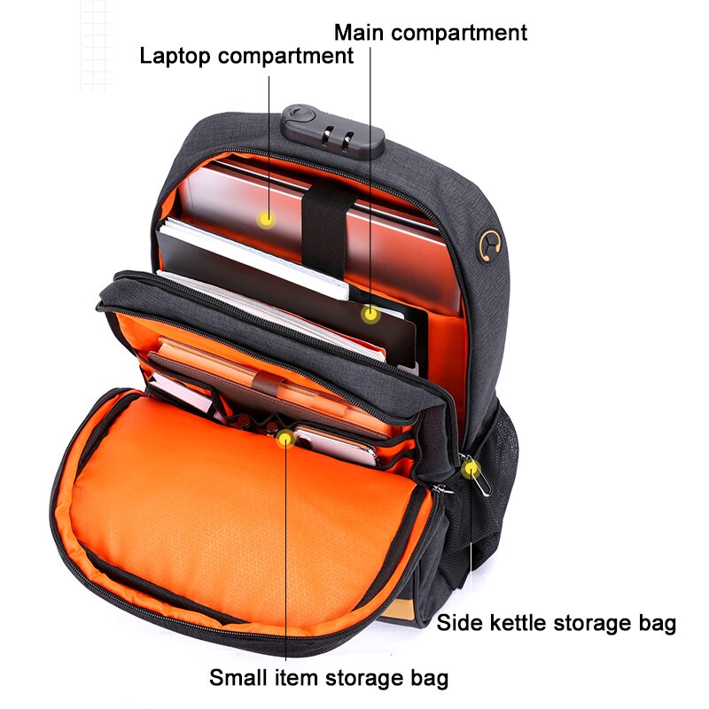 Leisure Mannen Tassen Rugzak 15.6 Laptop Rugzak Mannen Usb Anti Diefstal Rugzakken Voor Tieners Schooltas Jeugd Mochila Tas