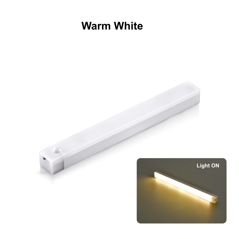 Oplaadbare bewegingssensor LED-balklicht Inductie-nachtlampje Draagbare draadloze magnetische kastlamp voor keukennachtkastje: S / Goud
