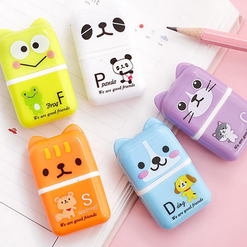 Goma de borrar con rodillo, goma bonita de dibujos animados, Material de papelería Kawaii para estudiantes, para niños, Material de corrección Escolar, Material Escolar para oficina A1P8