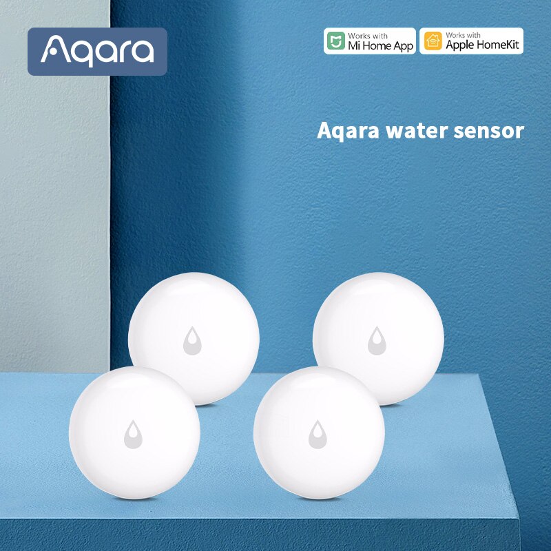 Aqara – Détecteur d&#39;inondation et fuites d&#39;eau, étanche, connecté, dispositif de sécurité pour domotique, contrôle à distance avec application