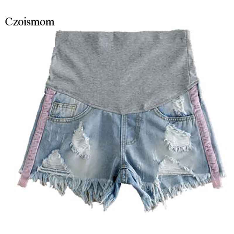 Sommer kurze Hose Kleidung für Schwangere Frauen Denim kurze Hose Brechen Mütterlichen kurze Hose verlieren Taille Mantel Schwangere Kleidung 28% aus: XL