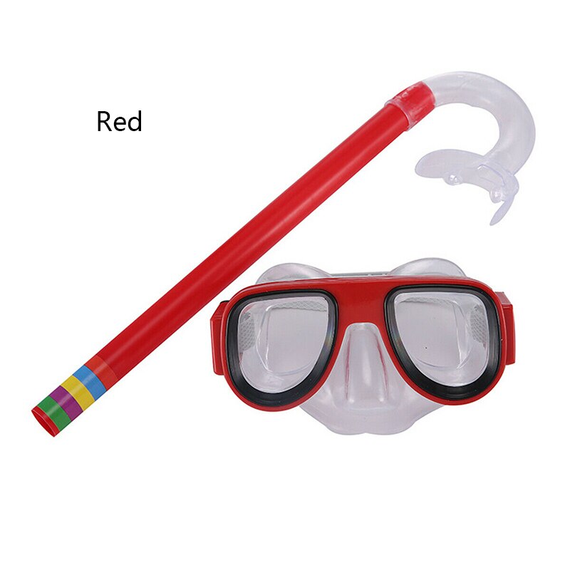 Kinderen Veilig Snorkelen Duikbril + Snorkel Set Pvc 5 Kleuren Scuba Zwemmen Set Water Sport Voor Kid 3-8 Jaar Oud: Rood