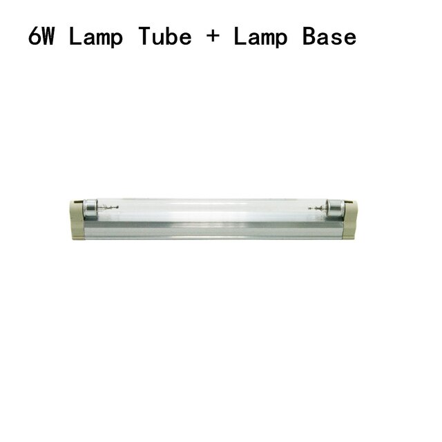 Lámpara Ultravioleta T5 para desinfección, de 220V germicida UVC, esterilización, 4W, 6W, 8W, tubo de luz UV, ozono: 6W Tube and Holder / With Ozone